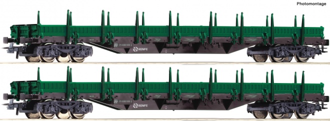 Set of 2 flat cars type Res<br /><a href='images/pictures/Roco/Roco-67081.jpg' target='_blank'>Full size image</a>